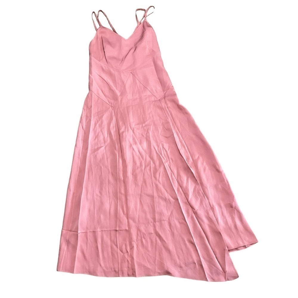 Ted Baker Odinne panel-detail woven asymmetric-hem slip dress Sz 1 - Picture 8 of 12